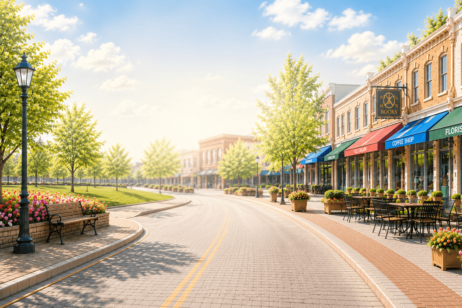 Charming local town street